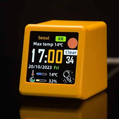 Small Portable Smart WiFi Weather Station Temperature Humidity Time Alarm Clock_2