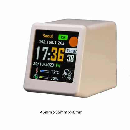 Small Portable Smart WiFi Weather Station Temperature Humidity Time Alarm Clock_4