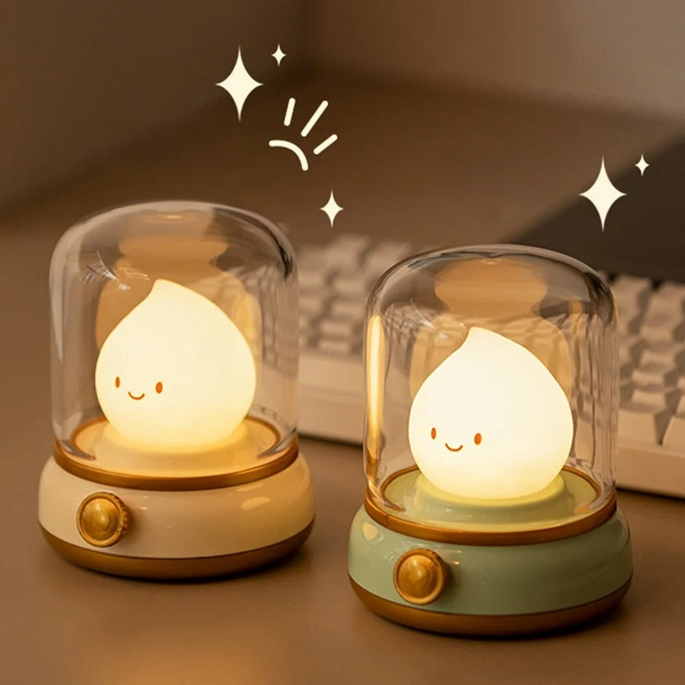 Mini Desktop LED Cute Night Lamp USB Rechargeable Portable Cartoon Table Lamp_0