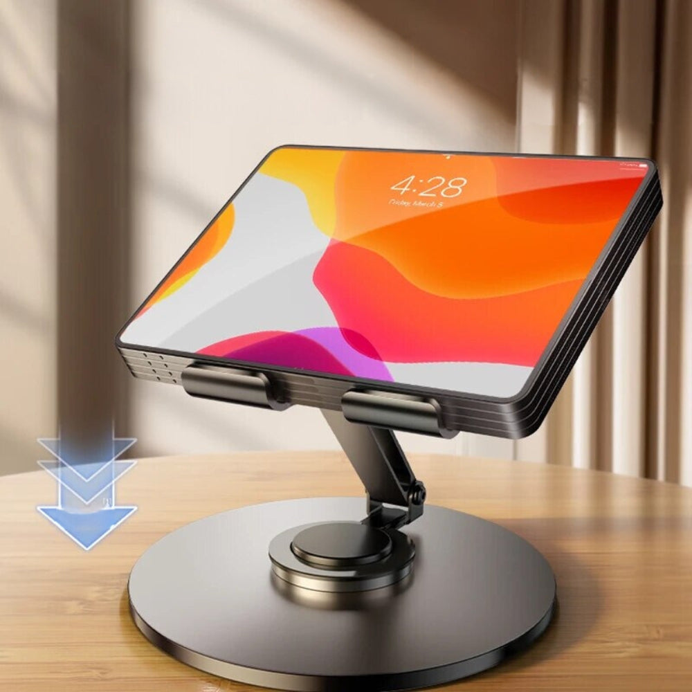 360 Tablet Desk Mobile Phone Holder Stand Foldable Aluminum Tablet Stand_2