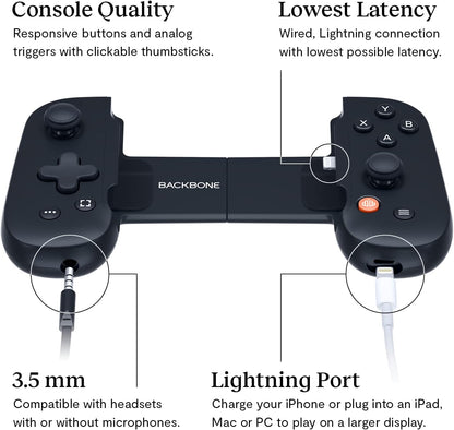 BACKBONE One Mobile Gaming Controller for Android and iPhone 15/16 Series (USB-C)