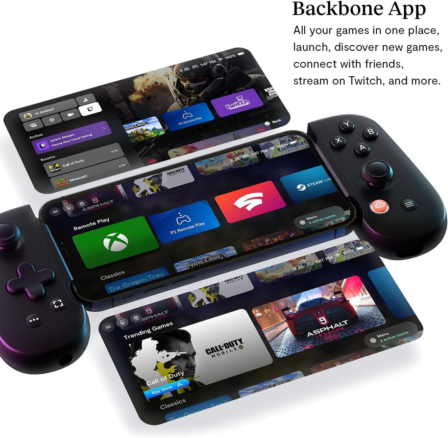 BACKBONE One Mobile Gaming Controller for Android and iPhone 15/16 Series (USB-C)