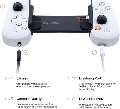 BACKBONE One Mobile Gaming Controller for Android and iPhone 15/16 Series (USB-C)